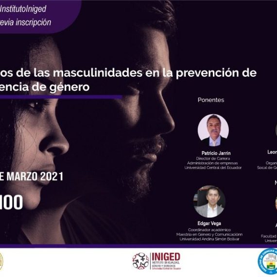 El Instituto de Investigación en Igualdad de Género y Derechos de la Universidad Central del Ecuador organiza el foro “Estudios de las masculinidades en la prevención de la violencia de género”